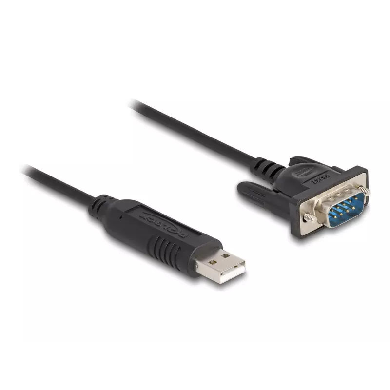 DeLOCK USB 2.0 į nuoseklųjį RS-232 adapteris 50 cm FTDI juodas