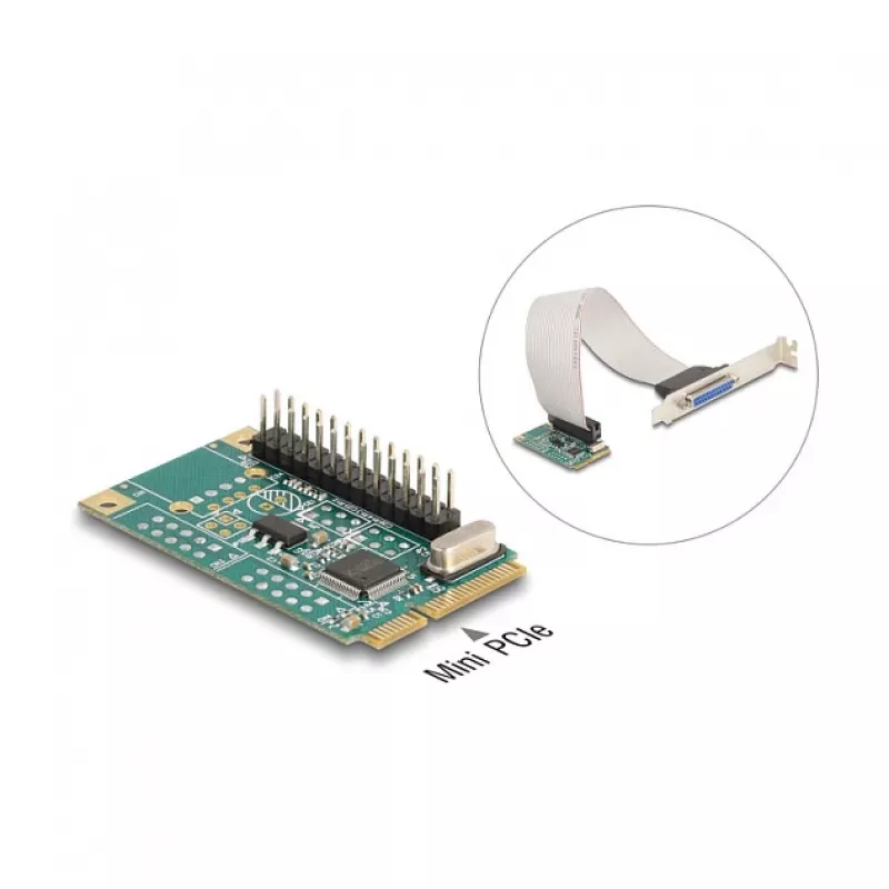 Vidinė lygiagrečiojo prievado plokštė DeLOCK 95275 Mini PCI Express žalia