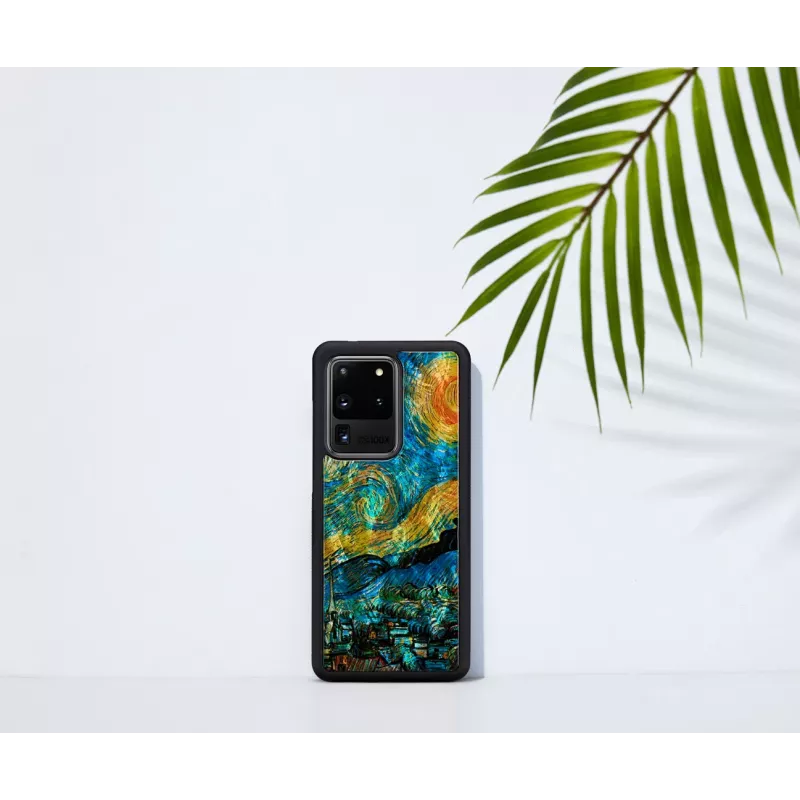 Apsauginis išmaniojo telefono dėklas iKins, skirtas Samsung Galaxy S20 Ultra — žvaigždėta naktis juoda