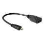 HDMI laidas DeLOCK 65391 0,23 m A tipo į D tipo juodas