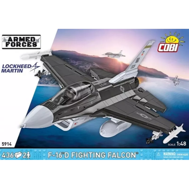 Statybinis rinkinys Cobi F-16D Fighting Falcon, 436 dalys, mastelis nenurodytas