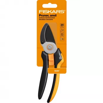 Fiskars Solid L P361 genėjimo žirklės priekalo tipo juoda, oranžinė
