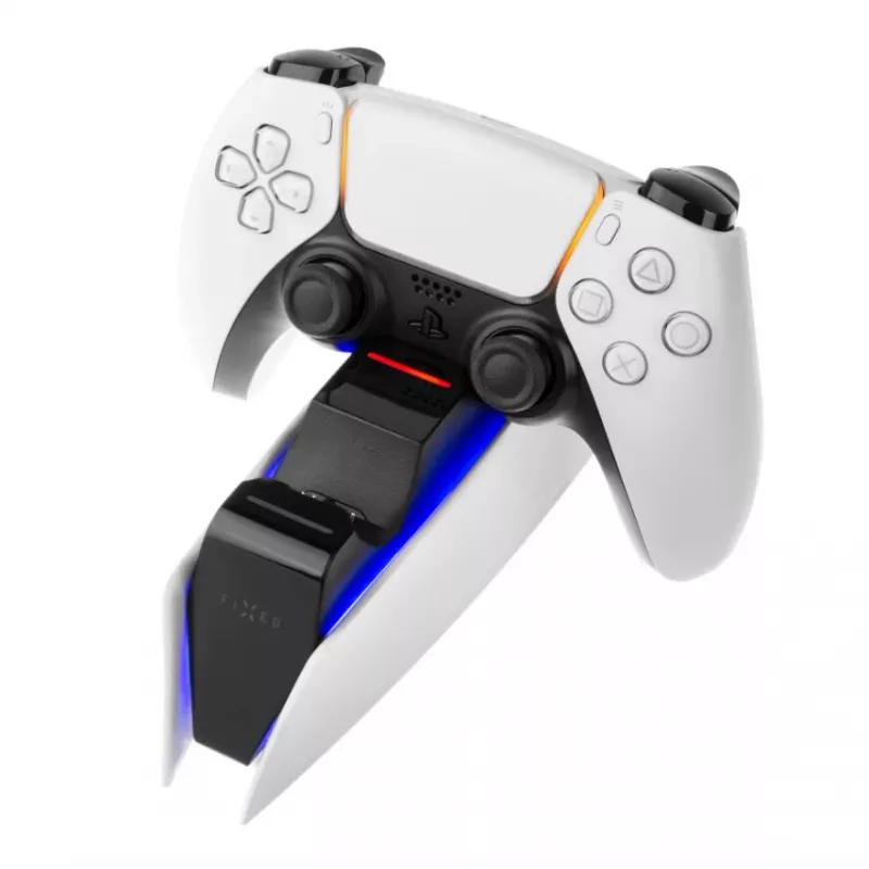 Įkrovimo sistema FIXED FIXPS5-DCC-BW, skirta PlayStation 5, laidinė, juoda balta
