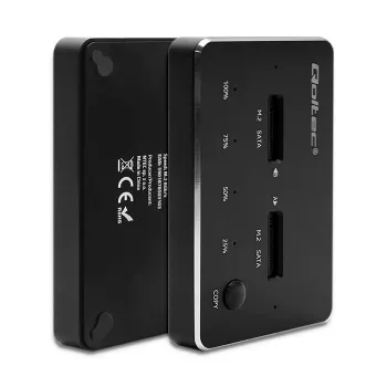Qoltec 50310 Diskų prijungimo stotelė 2x SSD M.2 SATA NGFF USB Type C