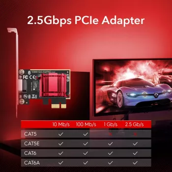 Cudy PE25 tinklo plokštė vidinė Ethernet