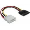 Maitinimo kabelis SATA HDD DeLOCK B40160100 4 kontaktų kištukas tiesus 0,12 m