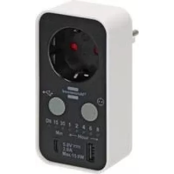 Skaitmeninis laikmatis Brennenstuhl 1506180 — programuojamas kištukinis laikmatis, maks. apkrova 3000 W, IP20