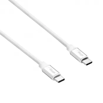 Akyga AK-USB-41 USB-C – USB-C kabelis, USB 2.0, 60 W, 1,8 m, baltas