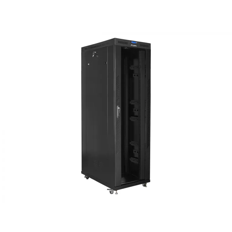Lanberg FF01-8242-12BL spinta stovui 42U laisvai pastatoma stelažas juodas