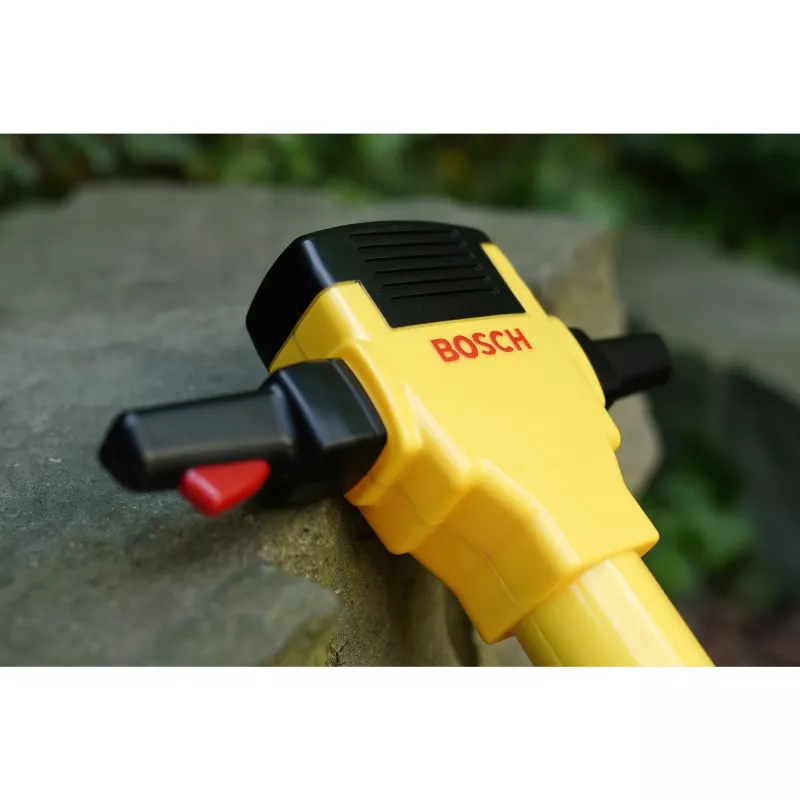 Theo Klein 8405 Bosch plaktukas gręžtuvas I maitinamas baterijomis grąžto judėjimas aukštyn-žemyn I su variklio garsu ir mirksinčia lempute I matmenys: 28 cm x 7 cm