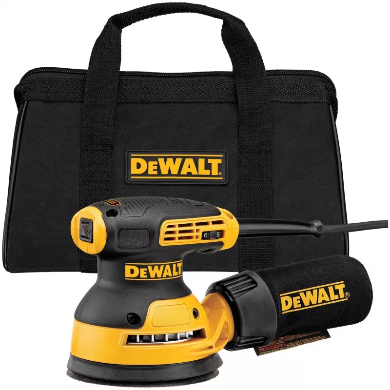 Orbitinis šlifuoklis DeWalt DWE6423-QS, 280 W, 8 000–12 000 OPM, 2,6 mm eiga, 1,28 kg