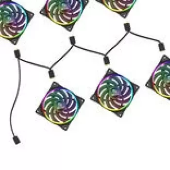 RGB skirstytuvas Akasa AK-CBLD13-85BK 1-į-6 adresuojamas LED skirstytuvo kabelis