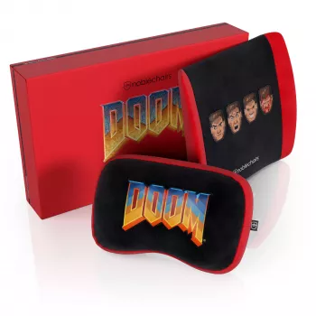 Atminties putų pagalvėlių rinkinys noblechairs DOOM Retro Edition — ergonominės pagalvėlės žaidimų ir biuro kėdėms