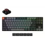 Mechaninė klaviatūra Keychron K1X-B3 — 80 % formos faktorius, USB + Bluetooth, QWERTY anglų k., 87 klavišai, RGB, pilka
