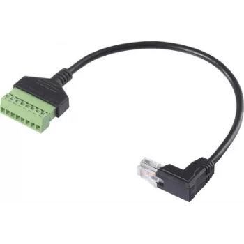 Renkforce RJ45 tinklo adapterio kabelis [1x RJ45 kištukas 8p8c - 1x spaustukų jungtis] 30 cm (RF-6443974)