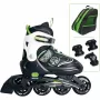 Inline skates Muuwmi 682 reguliuojamo dydžio 33–36 Žalia/Juoda su apsaugų rinkiniu