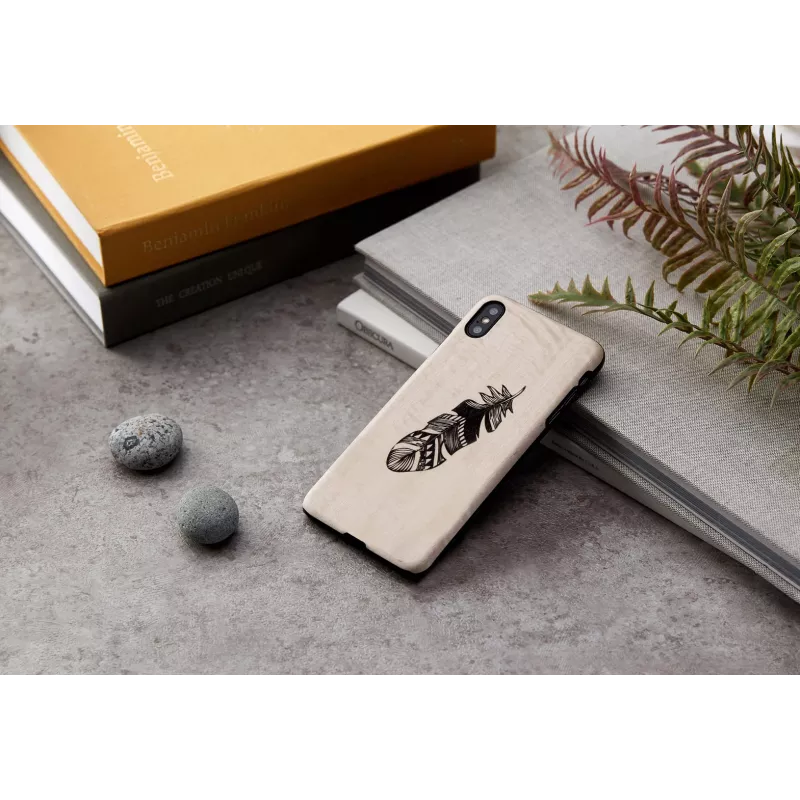 man and wood išmaniojo telefono dėklas iPhone XS Max, indiškos juodos spalvos