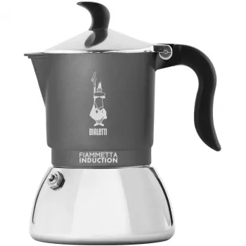Indukcinė kaitlentės kavos virimo aparatas BIALETTI FIAMMETTA 2 puodeliams, pilka