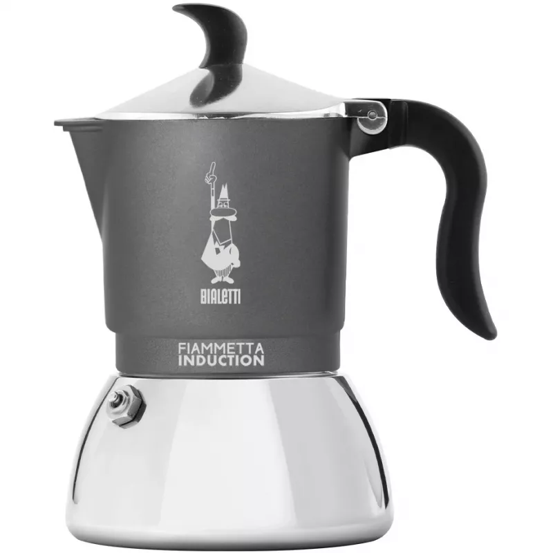Indukcinė kaitlentės kavos virimo aparatas BIALETTI FIAMMETTA 2 puodeliams, pilka