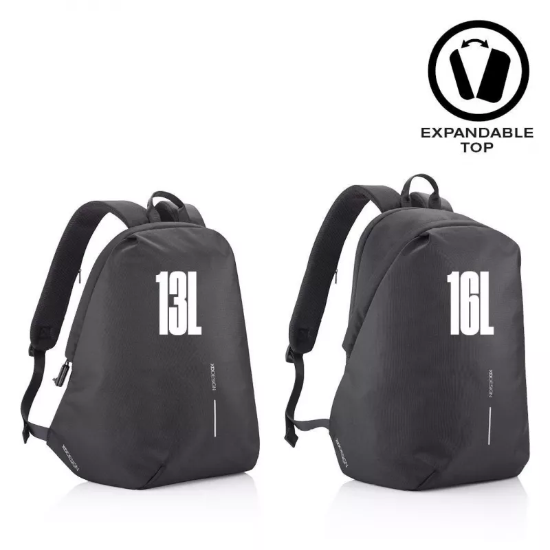 Laisvalaikio kuprinė XDDESIGN Bobby Soft su 15,6 colio nešiojamojo kompiuterio skyriumi, 16 l, PET, juoda