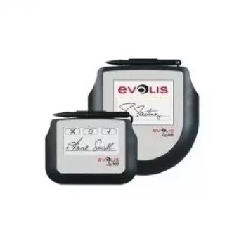 Evolis Sig200, 12,7 cm (5) parašų plančetė, 12,7 cm (5), Skiriamoji geba: 640x480 pikselių, jutiklinis ekranas, spalvotas, Jungtis: USB (2.0), Matmenys (PxAxG): 191x180x15 mm, 0,36 kg (ST-CE1075-2-UE)