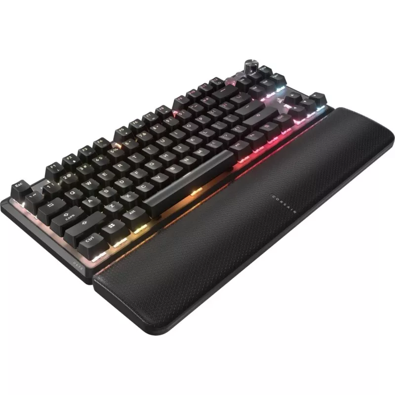 Mechaninė be skaitmeninės dalies klaviatūra CORSAIR K70 PRO TKL — RGB foninis apšvietimas, kompaktiškas išdėstymas