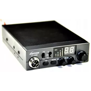 Luiton LT-298 ASQ AM/FM CB radijo cigarečių degiklio lizdo kištukas, juodas