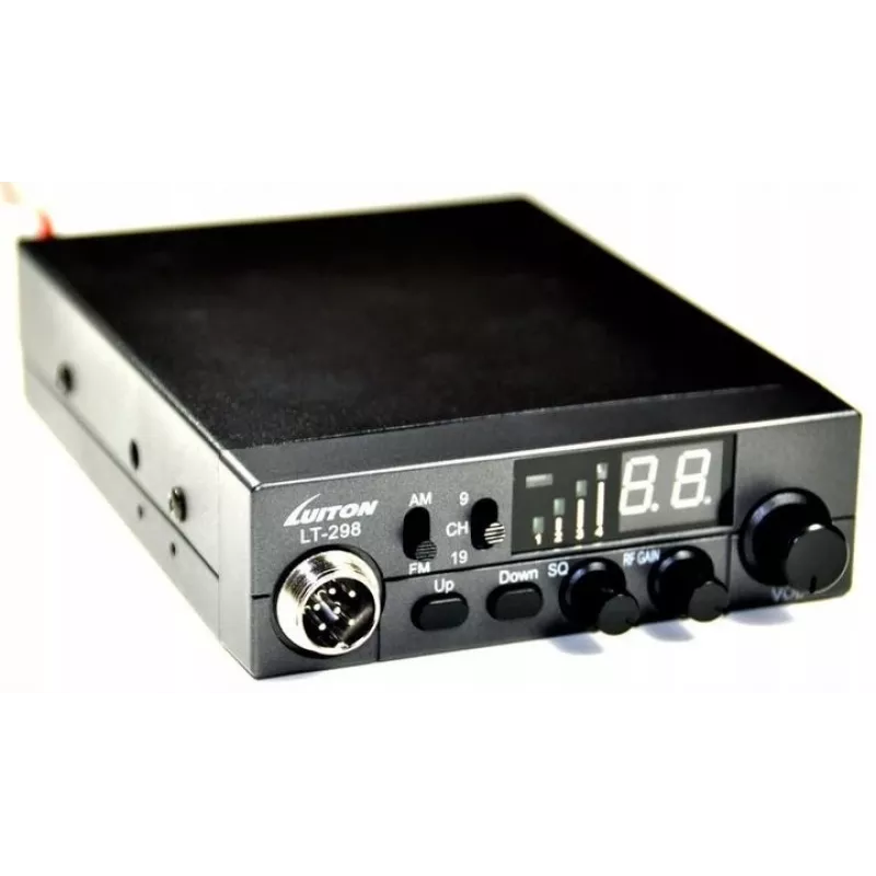 Luiton LT-298 ASQ AM/FM CB radijo cigarečių degiklio lizdo kištukas, juodas