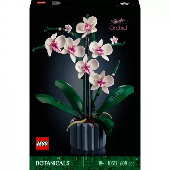LEGO 10311 Icons Orchid dirbtinio augalo konstravimo rinkinys su gėlėmis, namų dekoro aksesuaras suaugusiems, botanikos kolekcija, dovana žmonai ar vyrui