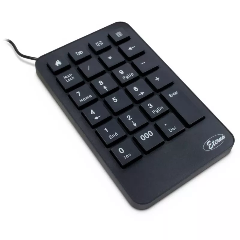 Skaitmeninė klaviatūra Inter-Tech KB-120 universali USB juoda