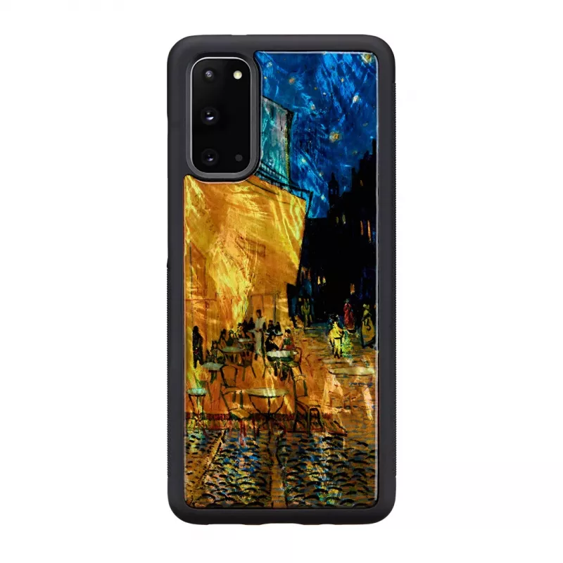 Apsauginis dėklas iKins Samsung Galaxy S20 - juodas Cafe Terrace dizainas