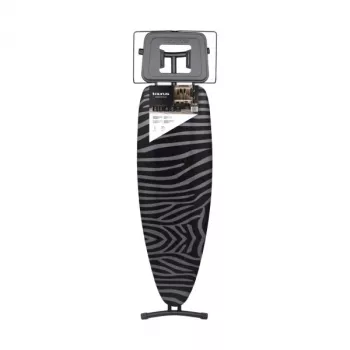 Viso dydžio lyginimo lenta Taurus 994178000 — 410 x 1250 mm, reguliuojamas aukštis iki 930 mm, medvilninė danga, juoda