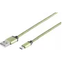 USB laidas S/CONN 14-50119 USB 2.0 0,9 m USB A USB C žalias