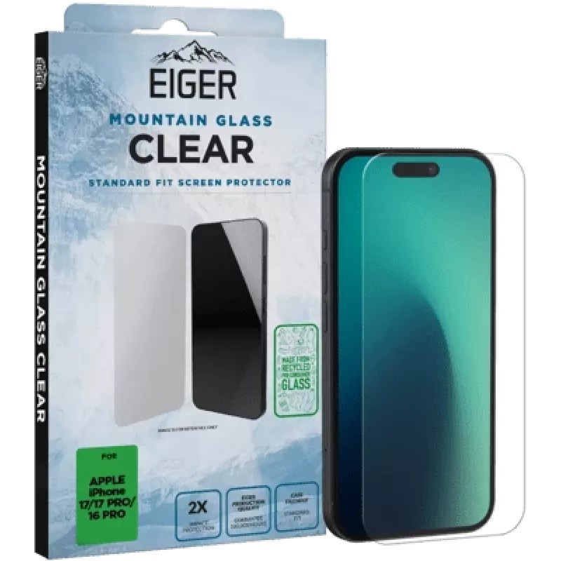 Eiger SP Mountain Glass Clear iPhone 17/17 Pro/16 Pro