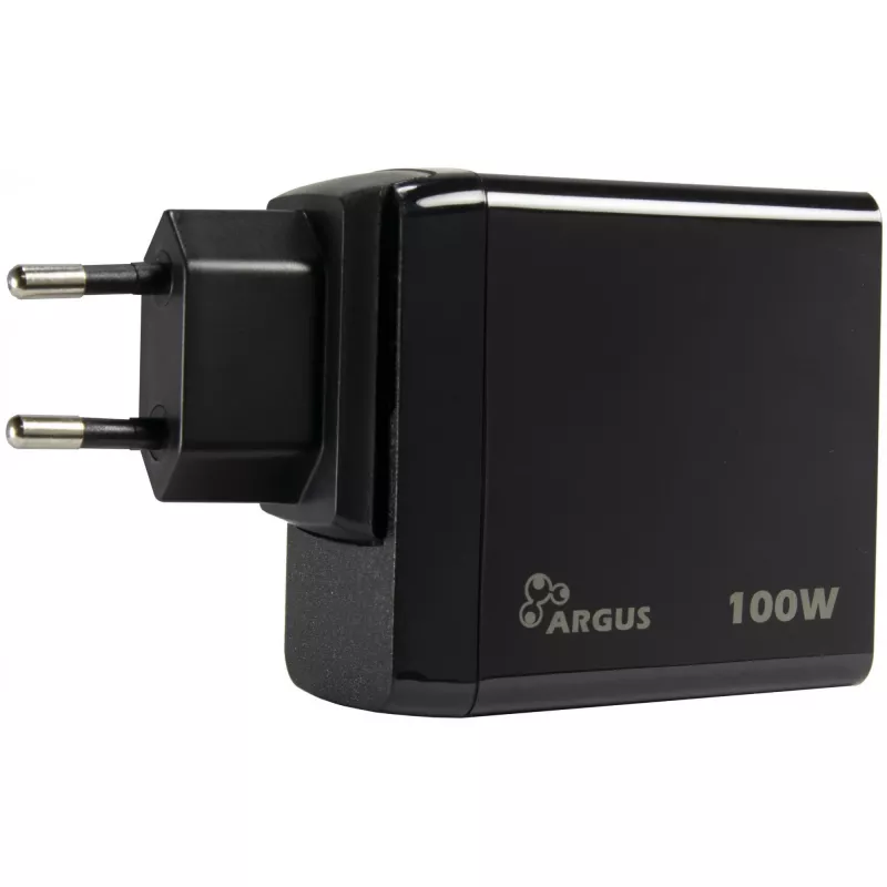 PD Įkroviklis INTER-TECH PD-3100 100W USB-C juodas greitas maitinimo adapteris