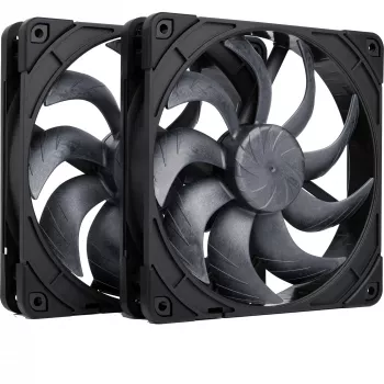 Noctua NF-A14x25 G2 PWM Sx2-PP chromax.Juoda 140mm dvigubas ventiliatorių rinkinys