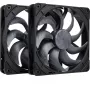 Noctua NF-A14x25 G2 PWM Sx2-PP chromax.Juoda 140mm dvigubas ventiliatorių rinkinys