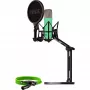 NT1 Signature + XLR laidas + stalinis studijos stovas, mikrofonas šviesiai žalias, rinkinys