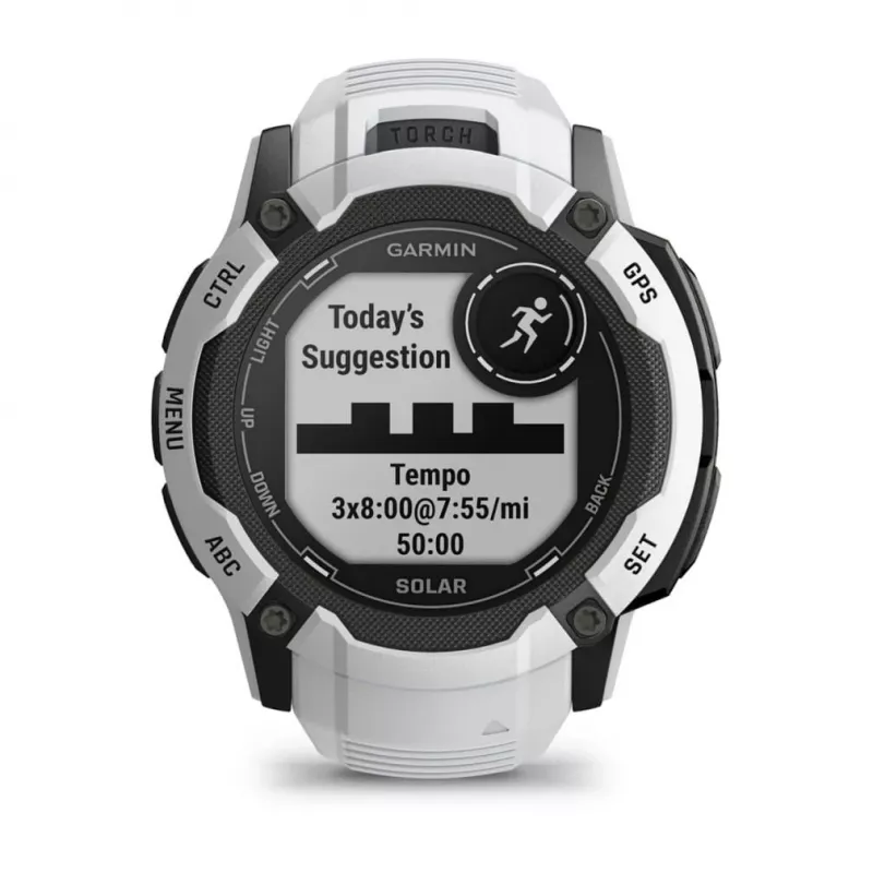 Garmin Instinct 2X Solar 2.79 cm (1.1) MIP 50 mm skaitmeninis 176 x 176 pikselių jutiklinis baltas GPS (palydovinis)