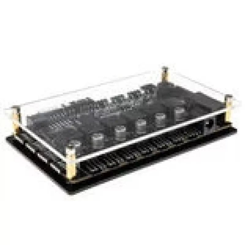Lamptron Auto-Controller CT630 PWM ARGB — kompaktiškas PWM ARGB ventiliatorių valdiklis, juodas