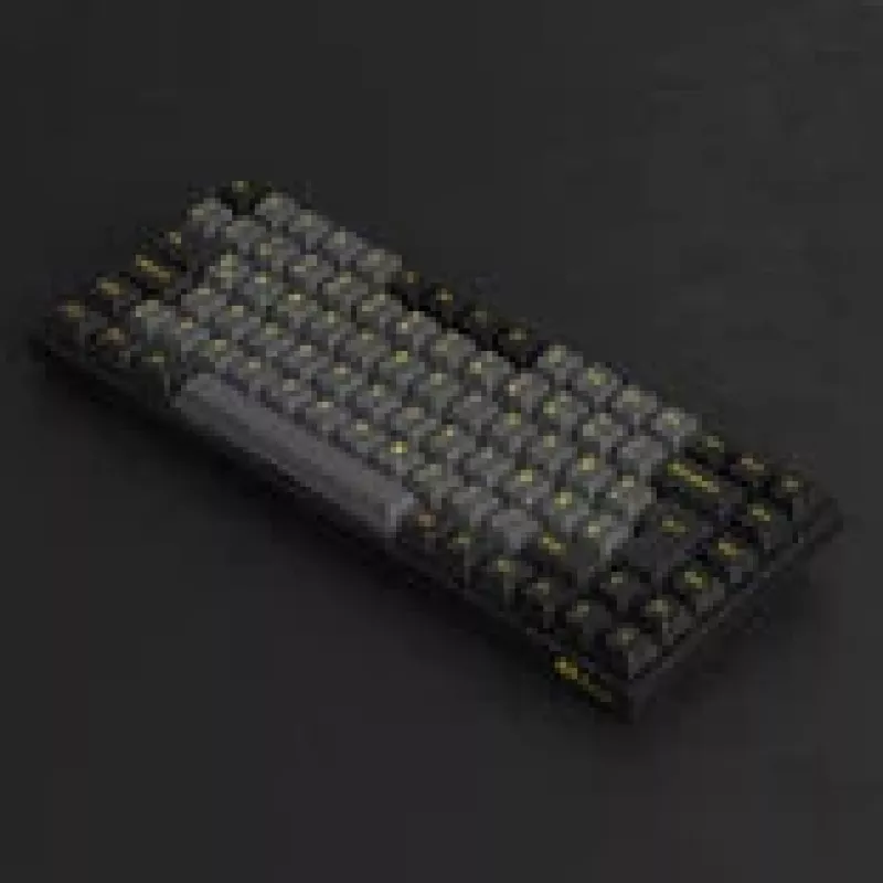 Mechaninė žaidimų klaviatūra AKKO Juoda & Gold 3084B Plus, 84 klavišai, Akko V3 Cream Geltona jungikliai, RGB apšvietimas