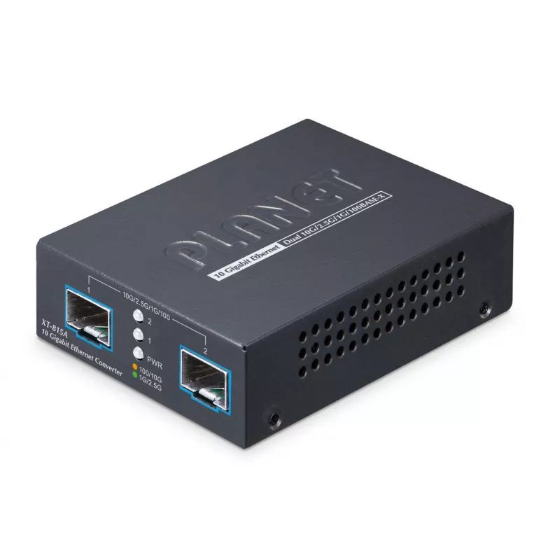 PLANET 2-Port 10G/2.5G/1G/100BASE-X tinklo Media Converter Juoda