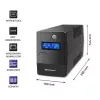 Qoltec Monolith nepertraukiamo maitinimo šaltinis (UPS) Dvigubos konversijos (Online) 0,45 kVA 240 W 2 AC lizdai