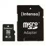 ATMINTINĖ MICRO SDHC 4GB C10/W/ADAPTER 3413450 INTENSO