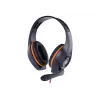 Laidinės žaidimų ausinės GEMBIRD GHS-05-O, apsupamosios, 20–20000 Hz, 2 m laidas, 250 g, oranžinės/juodos