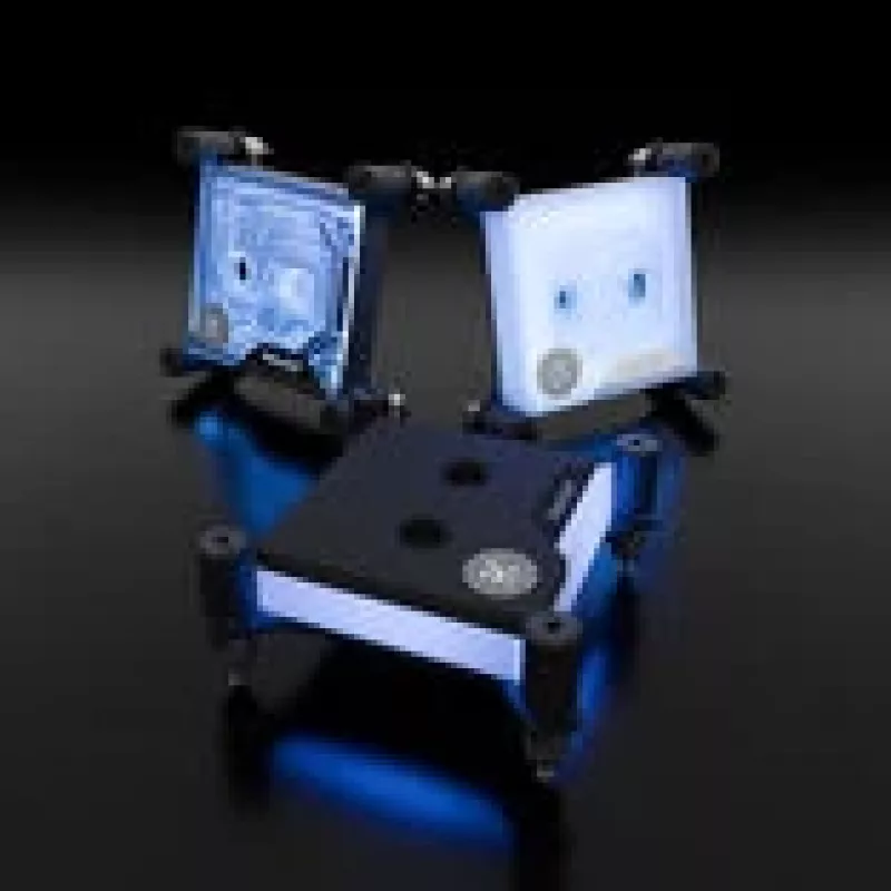 Water block ek vandens blokai EK-Quantum Velocity³, skirtas Intel 1700/1851 ir AMD AM5 lizdams, akrilo viršus