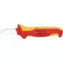 Knipex 98 52 universalus peilis oranžinis, raudonas fiksuotų ašmenų peilis