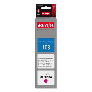 Activejet AE-103M rašalas (Epson 103 C13T00S34A pakaitalas; Supreme; 70 ml; Purpurinė)