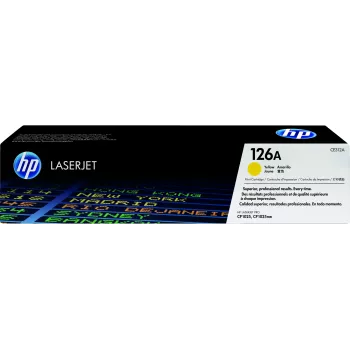 HP 126A geltona originali LaserJet tonerio kasetė, 1000 puslapių, geltona, 1 vnt.