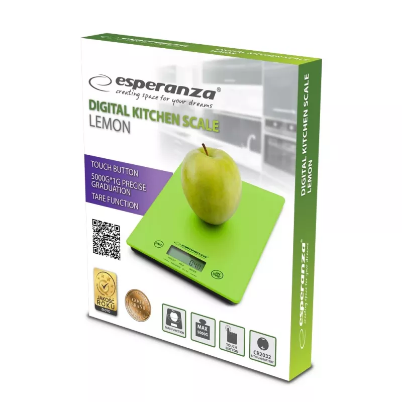 Esperanza EKS002G kitchen scale Electronic kitchen scale Green,Geltona Countertop Rectangle